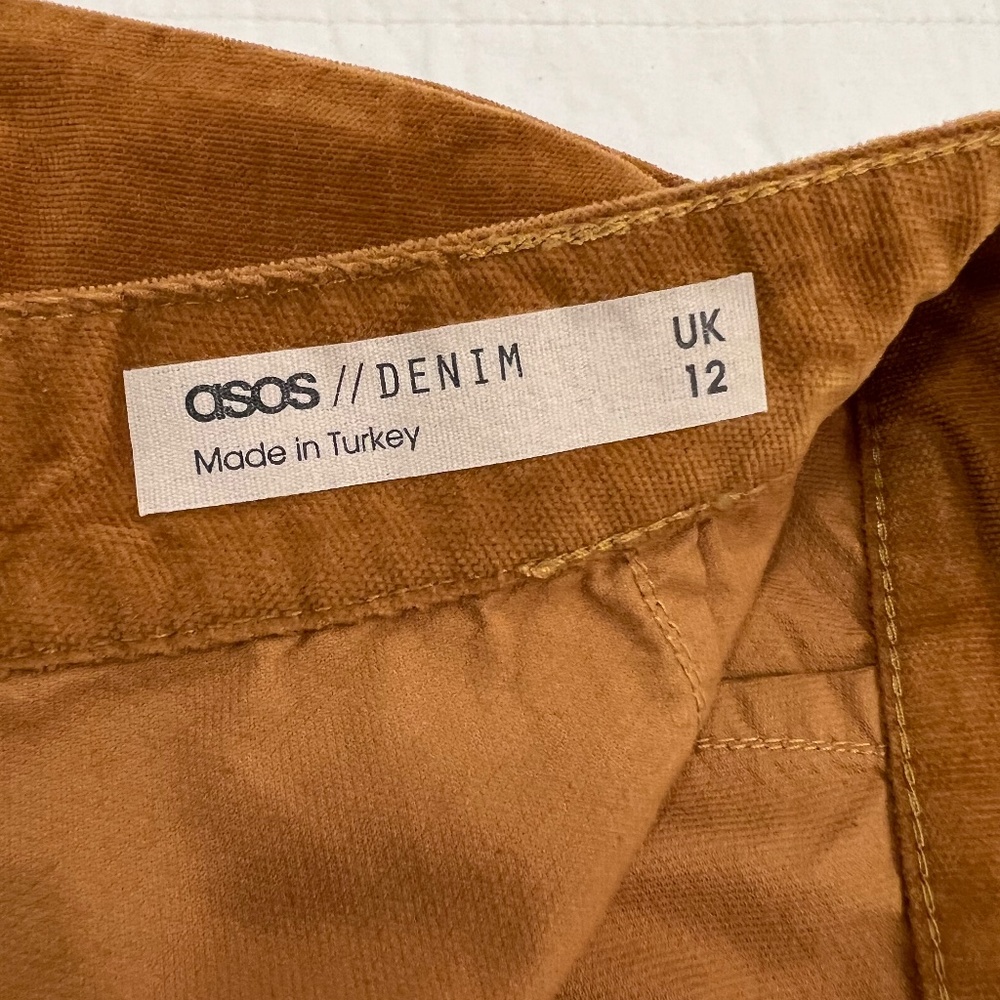 ASOS Corduroy Mustard Color Mini Skirt--US Size 8 - Picture 4 of 6